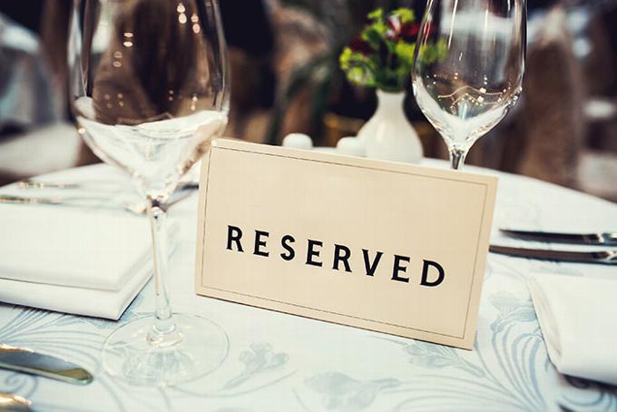 reserved table at dokis